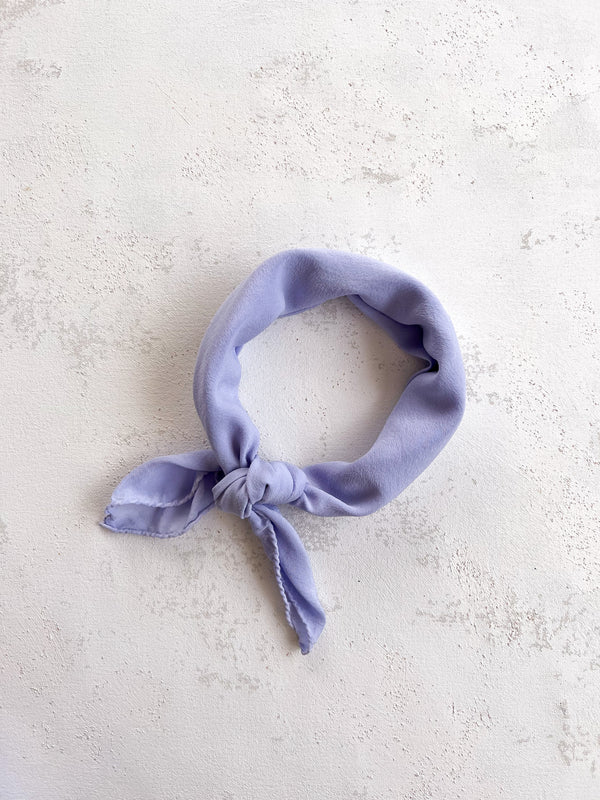 'The Scout' Washable Silk Scarf in Periwinkle