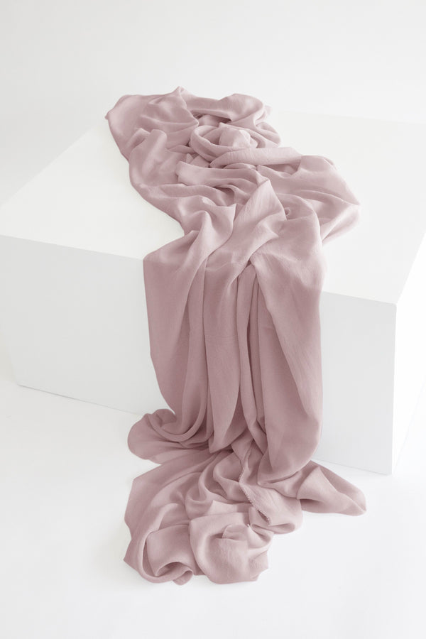 Tono + co Classic Silk Textile in Blush. Perfect for styling, tabletop design, detail work, or as a table runner. Find your inspiration through color and silk. Lovingly hand-dyed in Santa Ana, California and available in 24 signature colors. Check out our website for more styling, flat-lay, and color tips.
