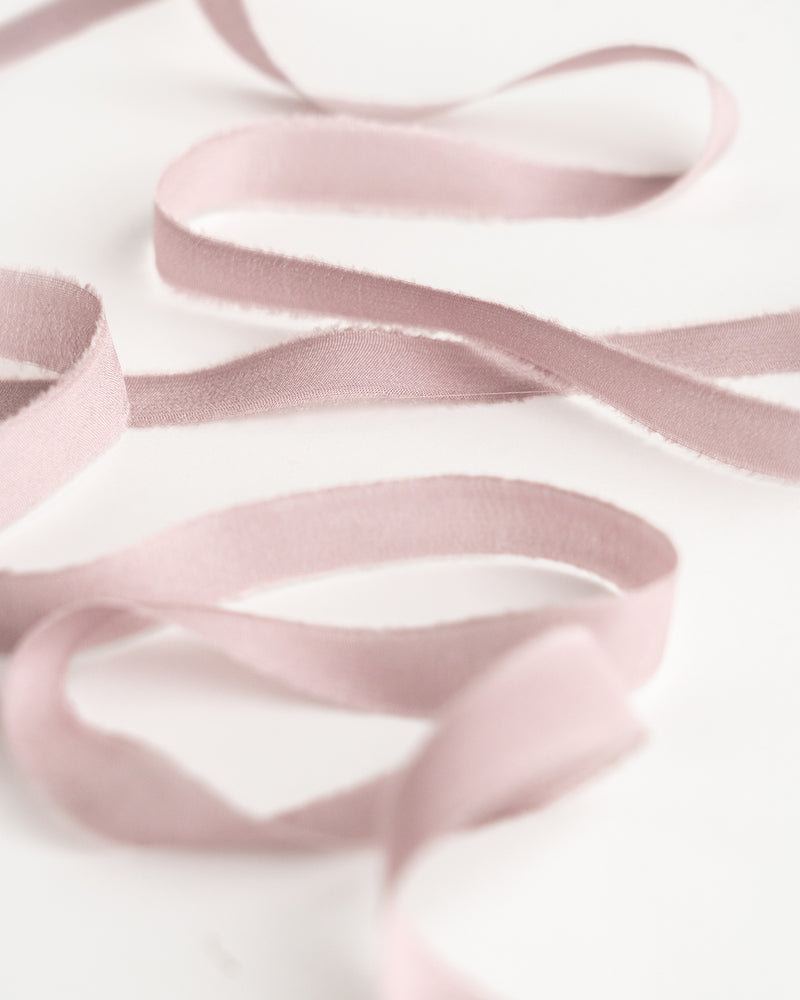 Silk Ribbon Trim in Mauve