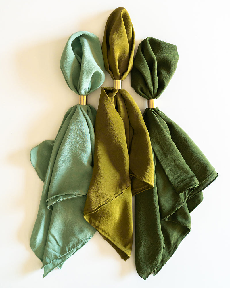 'The Scout' Washable Silk Scarf in Celadon