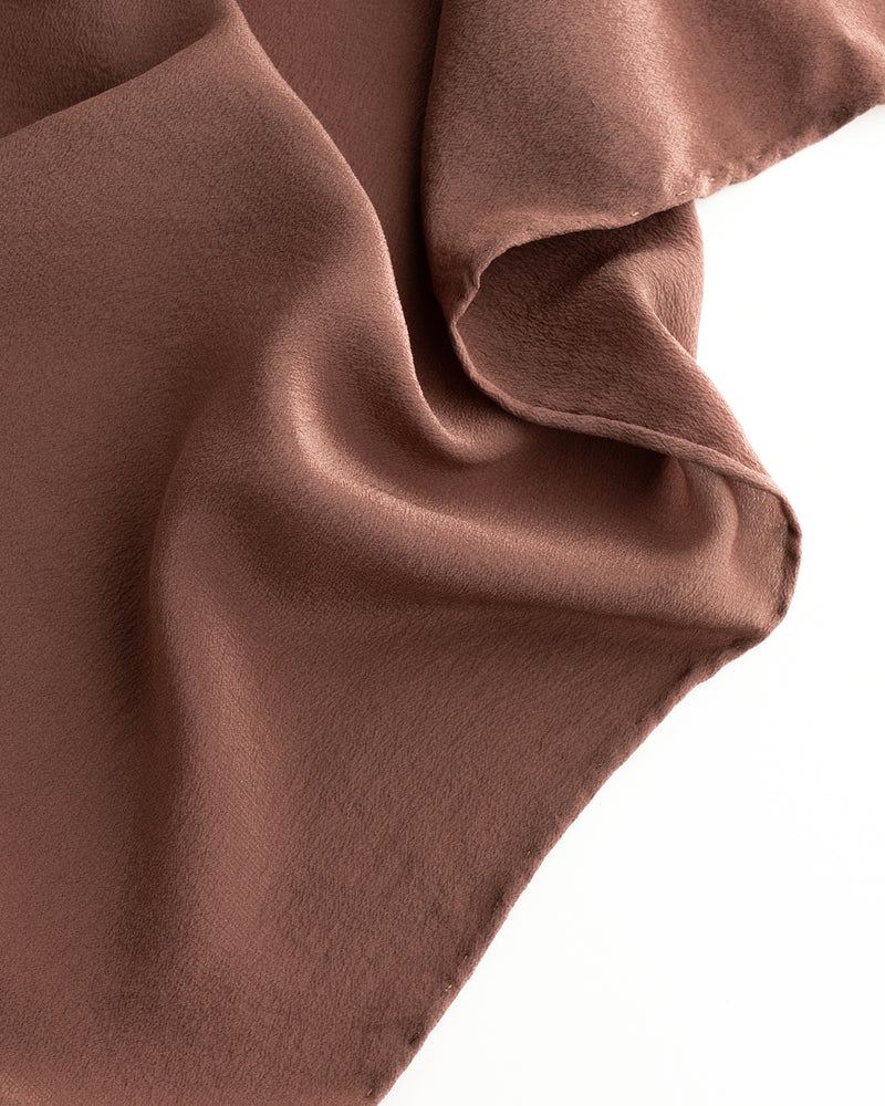 'The Scout' Washable Silk Scarf in Pecan